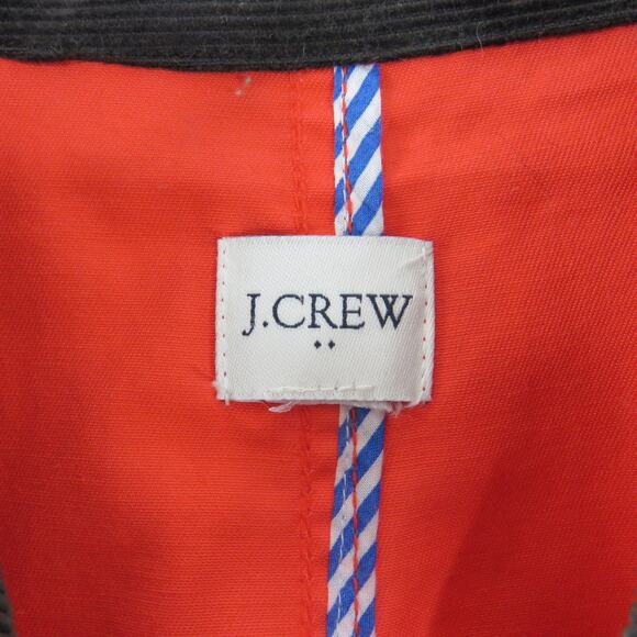 J. Crew Red Jacket with Black Collar Lightweight Twee Jacket Medium - Picture 7 of 8